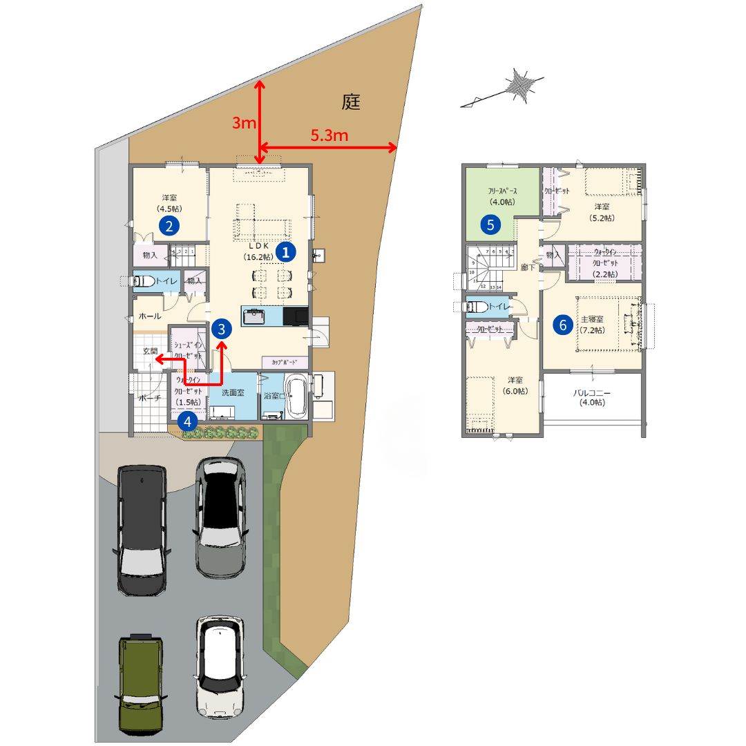 4号地の間取り図