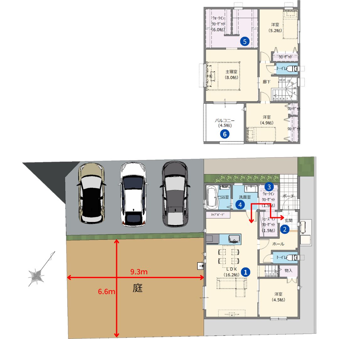 1号地の間取り図